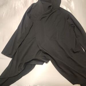 Others Follow Black Asymmetrical Turtleneck Sweater